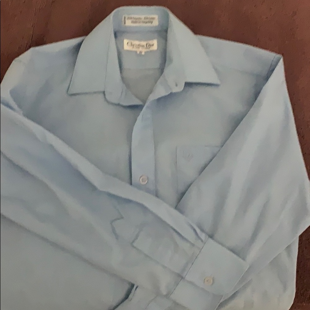 Christian Dior  blue dress shirt, size 10